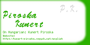 piroska kunert business card